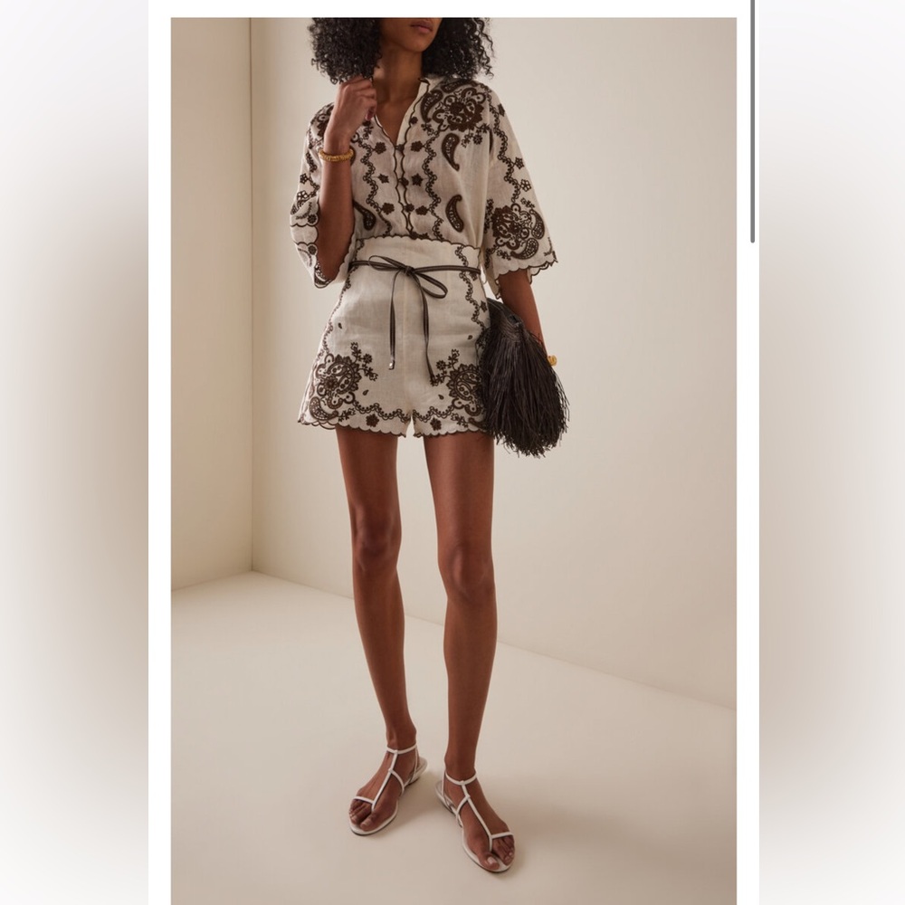 Zimmermann  Ascension Embroidered Shirt - AU1/US6 - BNWT